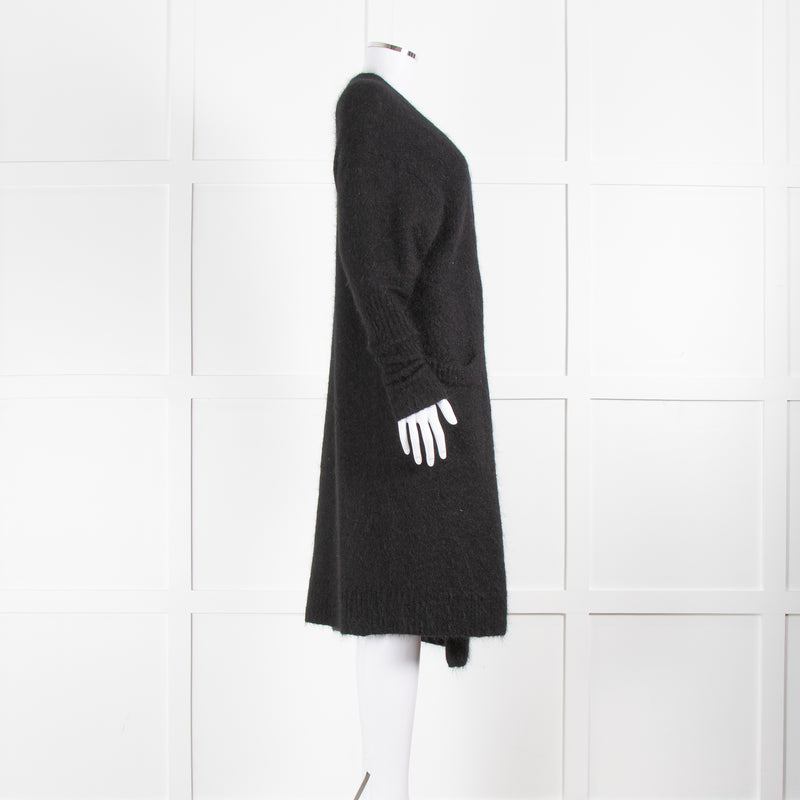 Acne Studios Raya Black Mohair Long Cardigan