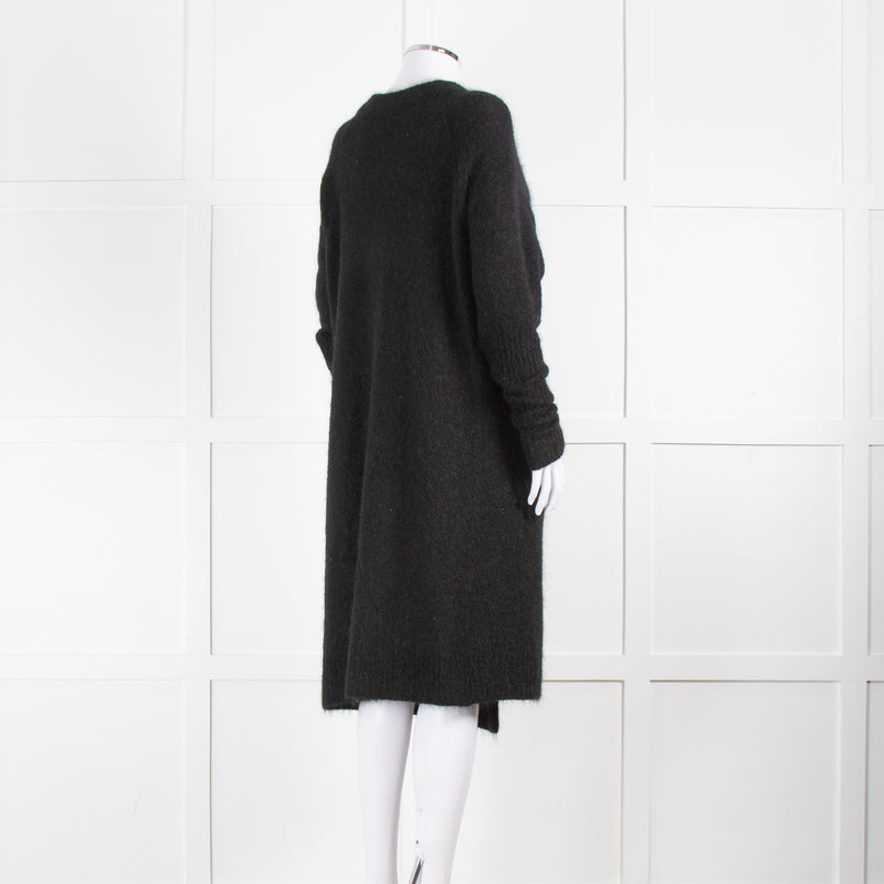 Acne Studios Raya Black Mohair Long Cardigan