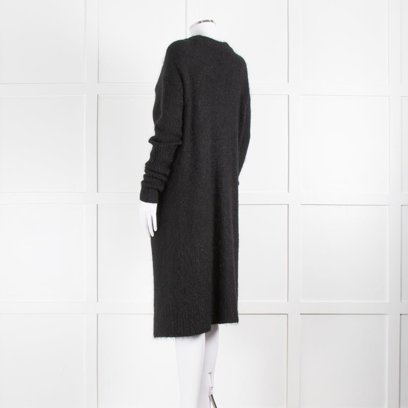 Acne Studios Raya Black Mohair Long Cardigan