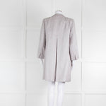 Eileen Fisher Silver Jacquard Short Coat