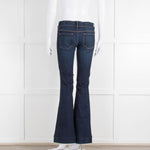 J Brand Dark Blue Denim Flared Jeans