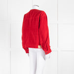 Aligne Moto Red Cord Collarless Jacket