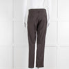 Gunex Brown Grey Pinstripe Slim Leg Trousers