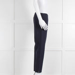 Theory Navy Straight Leg Wool Trousers