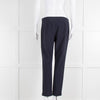 Theory Navy Straight Leg Wool Trousers