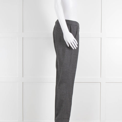 Sportmax Grey Small Houndstooth Slim Leg Trousers