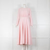 Emilia Wickstead Pale Pink Long Sleeve Dress