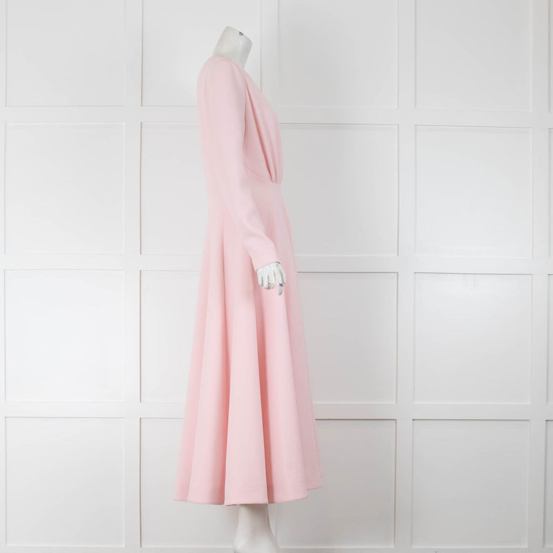 Emilia Wickstead Pale Pink Long Sleeve Dress