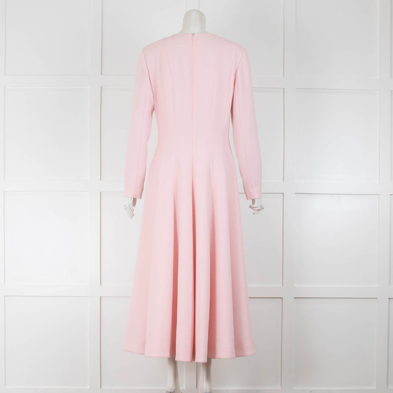 Emilia Wickstead Pale Pink Long Sleeve Dress