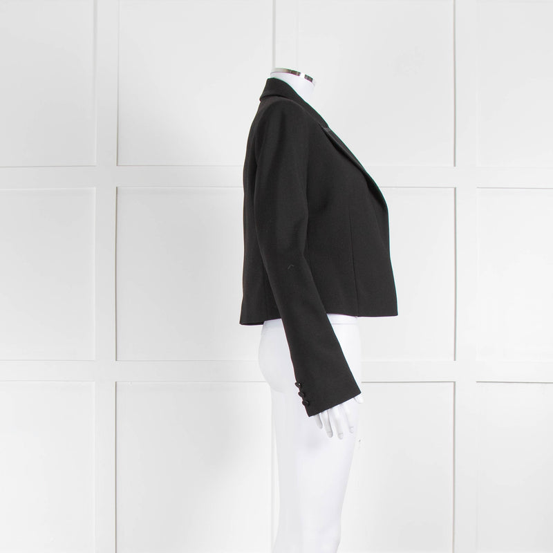 Louis Vuitton Black Tuxedo Style Cropped Jacket