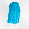 Diane Von Furstenberg Blue Faux Fur Coat