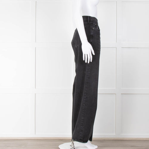 Agolde Black Wide Leg Jeans