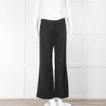 Stella McCartney Black Grosgrain Striped Wool Trousers