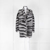 Zadig & Voltaire Grey Black Zebra Oversized Cardigan