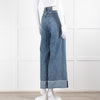 Rag & Bone Blue Denim High Rise Ultra Wide Crop Jeans