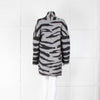 Zadig & Voltaire Grey Black Zebra Oversized Cardigan