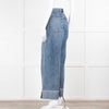 Rag & Bone Blue Denim High Rise Ultra Wide Crop Jeans