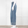 Rag & Bone Blue Denim High Rise Ultra Wide Crop Jeans