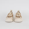 Max Mara Beige Cream Leather Platform Trainers