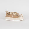 Max Mara Beige Cream Leather Platform Trainers