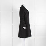 Max Mara Studio Black Wool Belted Fit And Flare Coat