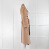 Max Mara Studio Camel Wool Blend Maxi Coat With Belt