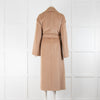 Max Mara Studio Camel Wool Blend Maxi Coat With Belt