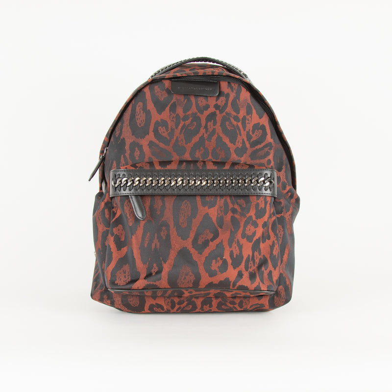 Stella McCartney Brown And Black Animal Print Backpack