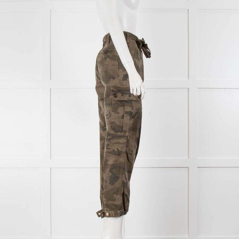 Me + Em Khaki Camouflage Belted Combat Trousers