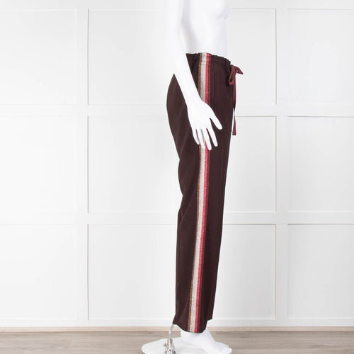 Zadig & Voltaire Burgundy Side Strap Trousers