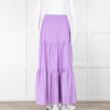 Ridley Lilac Corduroy Tiered Maxi Skirt