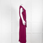 Me + Em Purple Zip Front Knot Detail Sleeveless Maxi Dress