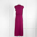 Me + Em Purple Zip Front Knot Detail Sleeveless Maxi Dress