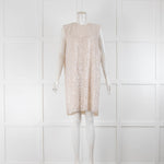 Stina Goya Sugar Swizzle Silver Sequin Dress