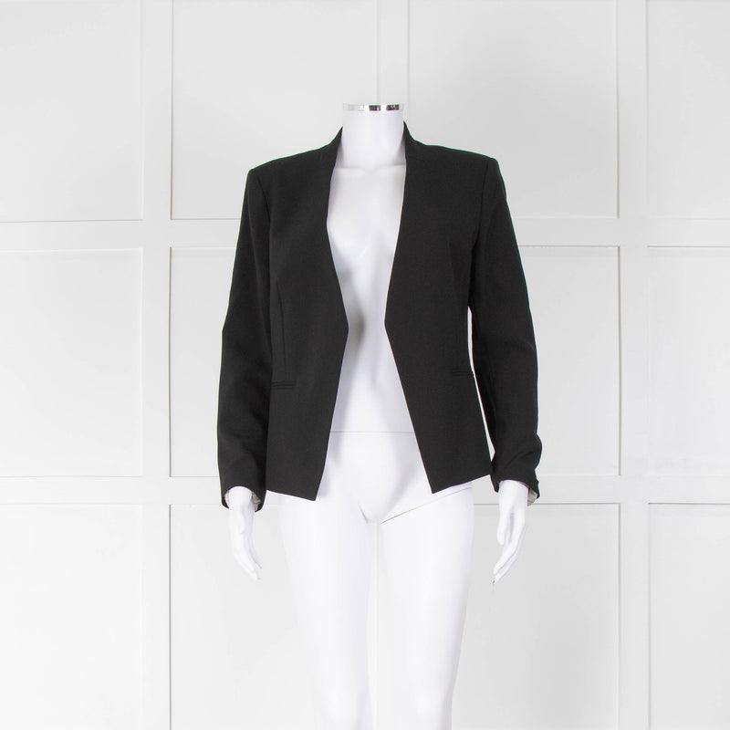 Theory Black Collarless Blazer