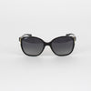 Prada Black Frame Sunglasses with Gold Corner Detail