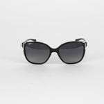 Prada Black Frame Sunglasses with Gold Corner Detail