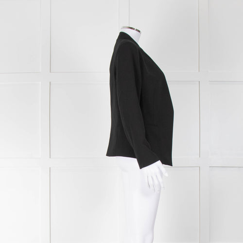 Theory Black Collarless Blazer