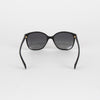 Prada Black Frame Sunglasses with Gold Corner Detail