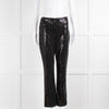 Agnes B Black Sequin Straight Leg Trousers