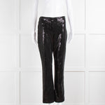 Agnes B Black Sequin Straight Leg Trousers