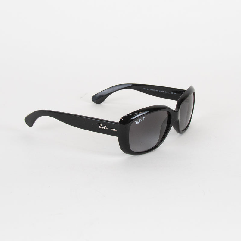 Rayban Black Polarised Rectangle Frame Sunglasses