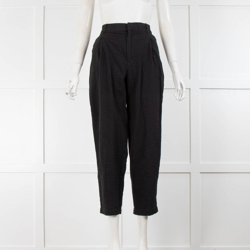 Soeur Black Seer Sucker Trousers