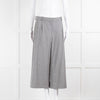 Alexander McQueen Grey Felt Cropped Wide Leg Trousers