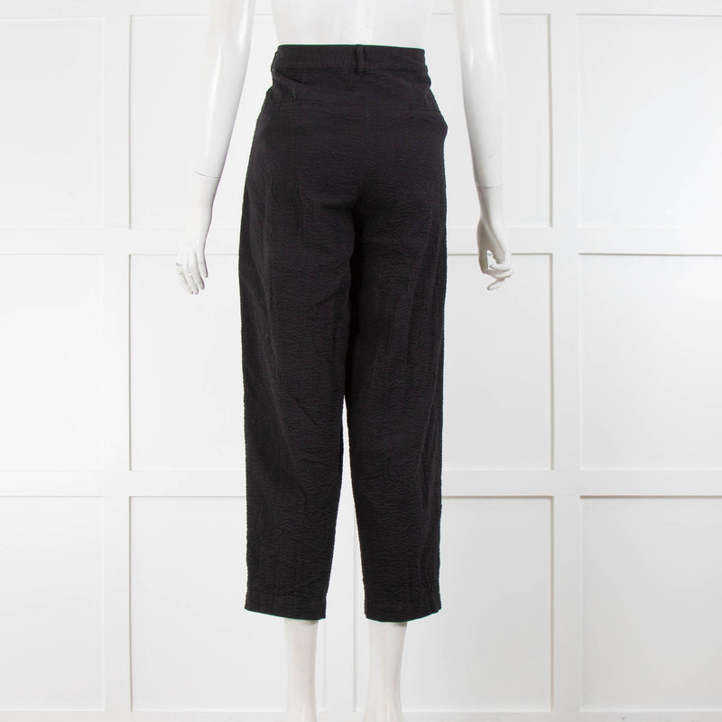 Soeur Black Seer Sucker Trousers