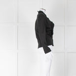 Miu Miu Black Cotton Blouse With Frill Collar & Cuffs