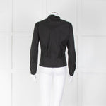 Miu Miu Black Cotton Blouse With Frill Collar & Cuffs