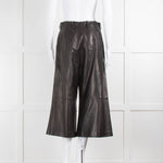 Alexander McQueen Black Leather Culottes