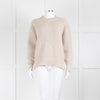 Navy Grey Oatmeal Wool Chunky Rib Round Neck Jumper