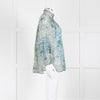 Zimmermann Blue and Green Paisley High Neck